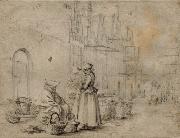 Market in Haarlem Gerard Ter Borch